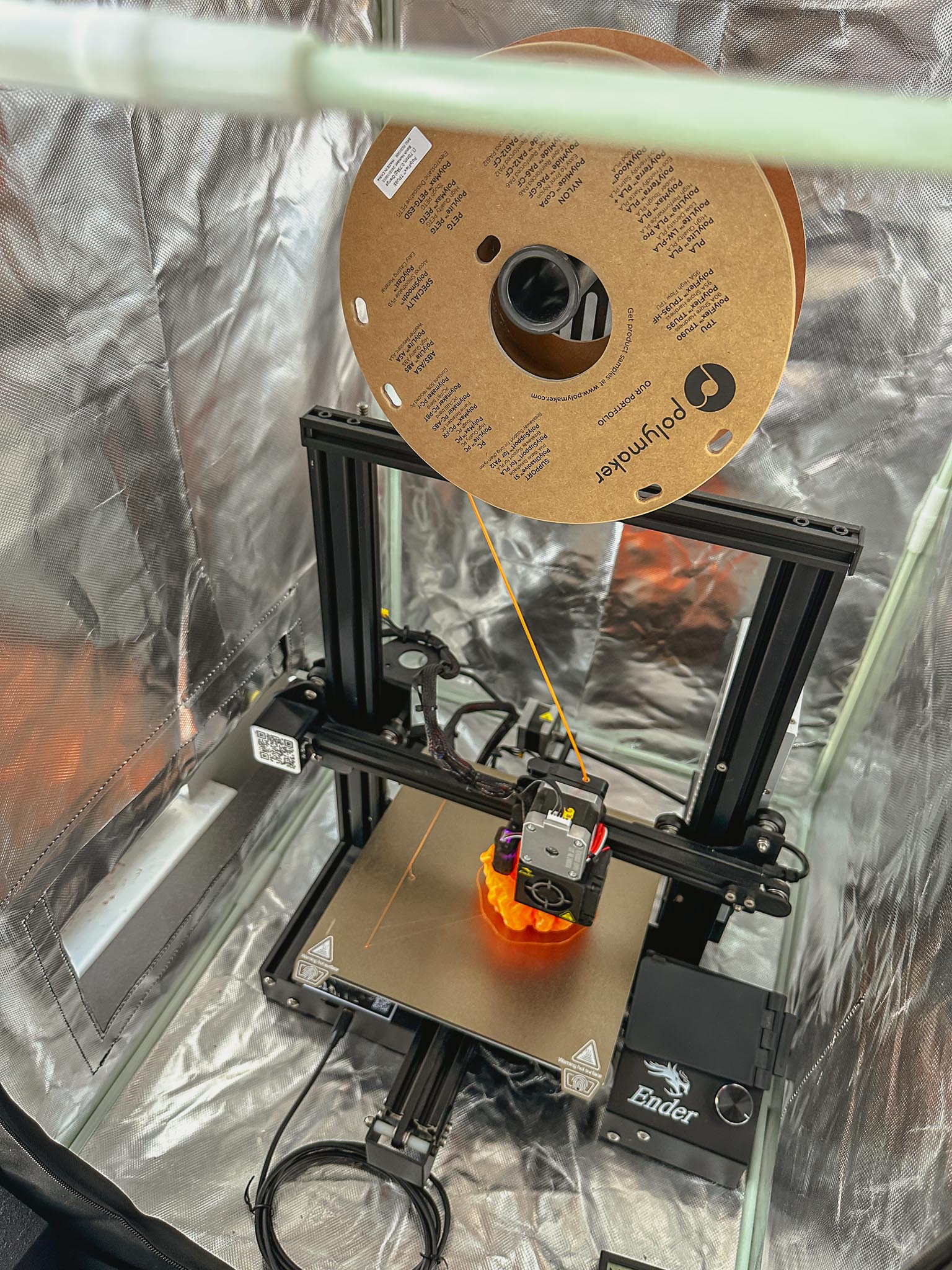 Full printer view during the print